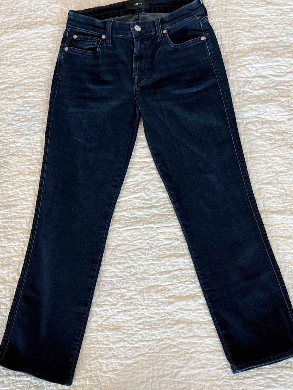 7 for All Mankind Dark Blue Skinny Jeans - Picture 2 of 6